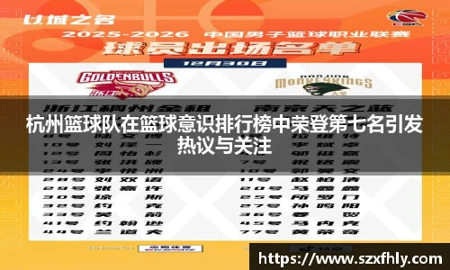 杭州篮球队在篮球意识排行榜中荣登第七名引发热议与关注